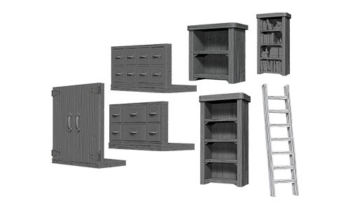 WizKids Deep Cuts Unpainted Miniatures: Archivist Library